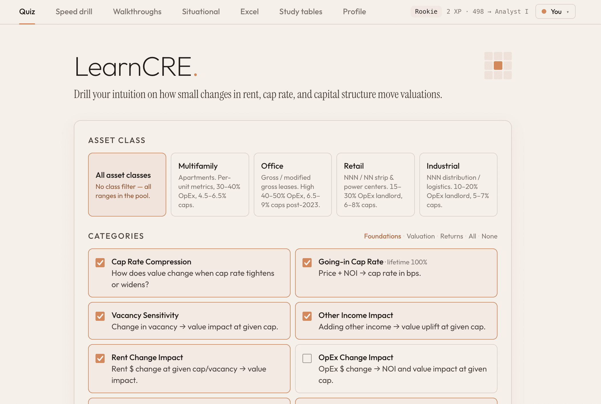LearnCRE screenshot